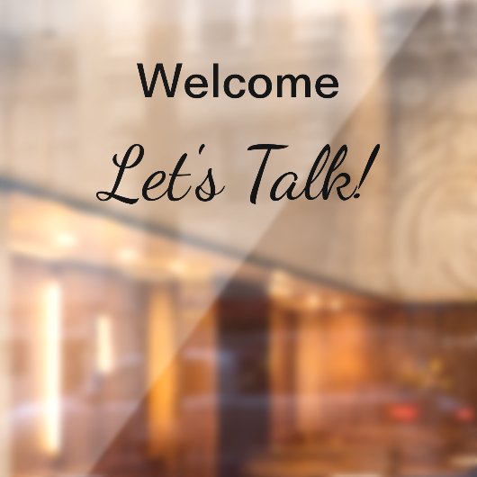 Welkom Laten we praten Ingang Kantoor Raamsticker (Vel 2)