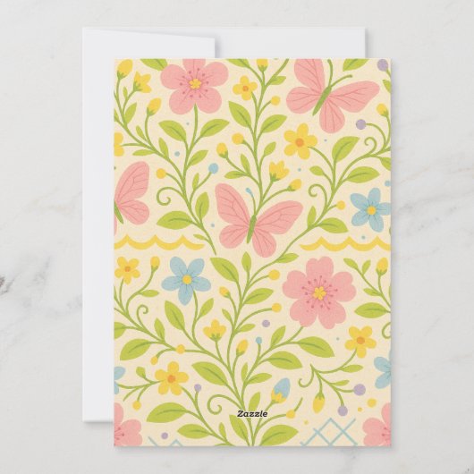 Welkom lente feestdagenkaart (Achterkant)