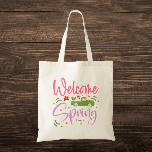 Welkom lente tote bag