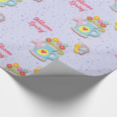 Welkom lentemieters cadeaupapier (Hoek)