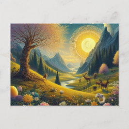 Welkom Lente's Melodie op de Equinox Briefkaart