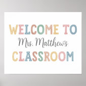 Welkom Leraar Teken Poster (Voorkant)