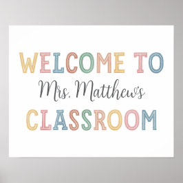 Welkom Leraar Teken Poster