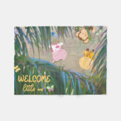 Welkom, Little One Oerwoud Theme Nursery Fleece Deken (Voorkant (Horizontaal))
