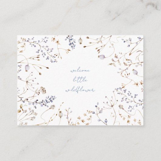 Welkom Little Wildflower Luier Raffle Enclosure Informatiekaartje (Achterkant)