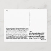 Welkom Louis DeJoy bij de USPS#2 Briefkaart (Achterkant)