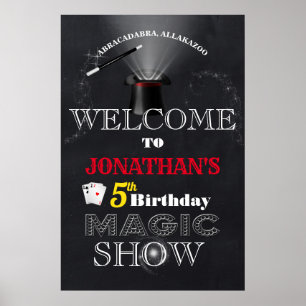 Welkom Magic Show Verjaardag Poster