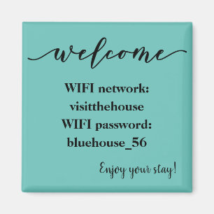 Welkom Magnet Vacation Rental Wifi Wachtwoord Magneet