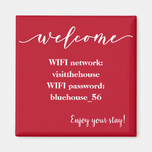Welkom Magnet Vacation Rental Wifi Wachtwoord Magneet