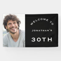 Welkom man 30th Birthday Party Foto zwart