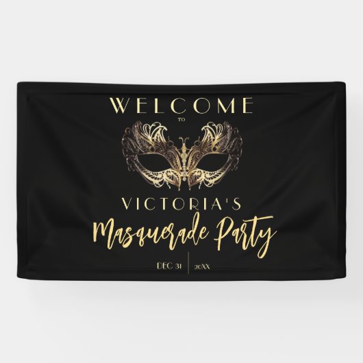 Welkom Masquerade Verjaardagsfeest Foam Boards Spandoek (Horizontaal)