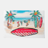 Welkom Mat in Hawaiian Kerstmis Surf Board (Voorkant)