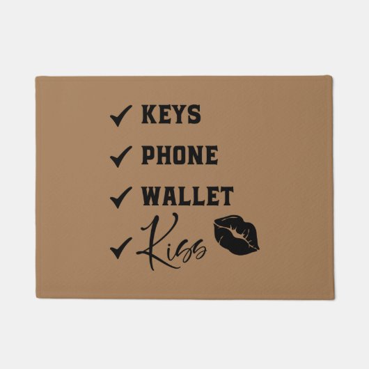 Welkom Mat Keys Telefoon Portemonnee Kus (Voorkant)