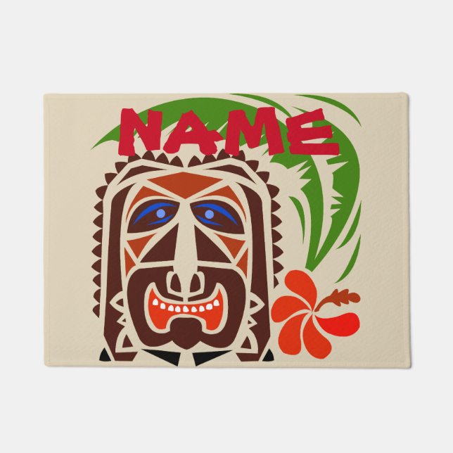 Welkom Mat, Tiki Bar.tekst bewerken Deurmat (Voorkant)