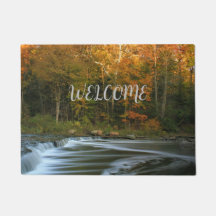 Welkom Mat w Herfst Waterfall