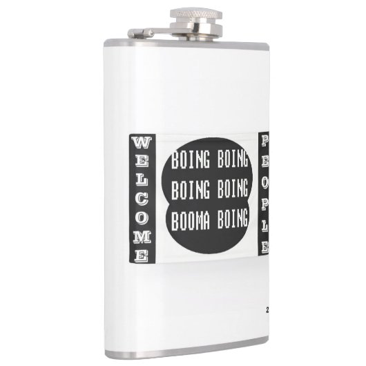 Welkom mensen ontwerp heupfles (Rechts)