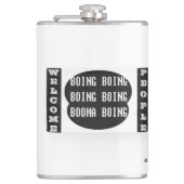 Welkom mensen ontwerp heupfles (Voorkant)