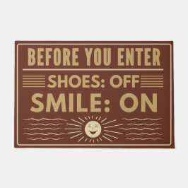 Welkom met stijl - schoenen uit, glimlach op voor  deurmat