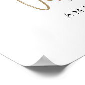 Welkom modern Gold Custom Afbeelding Weddenschap Poster (Hoek)