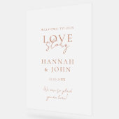 Welkom! Modern, kalligrafie, bruiloft Acryl Bord (Hoek)