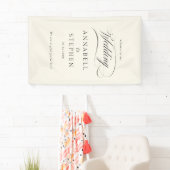 Welkom! Modern, kalligrafie, bruiloft Spandoek (Insitu)