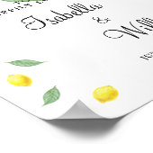 Welkom | Modern Lemon Boho Summer Wedding Poster (Hoek)