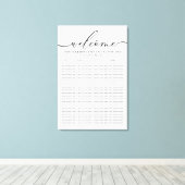 Welkom Modern Schoon Eenvoudig Zitplaatsen Tafel N Canvas Afdruk (Insitu (Houten vloer))