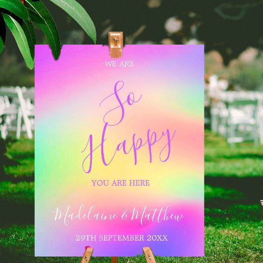 Welkom Multi Kleur Chic Bruiloft Poster