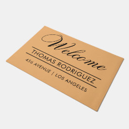 Welkom|Naam|Adres Modern Deurmat