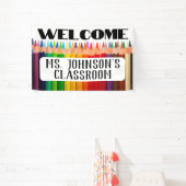 Welkom Naam leraar Classroom Spandoek (Insitu)