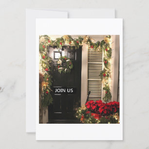 WELKOM NAAR ONS HUIS VOOR CHRISTMAS-INVITATIE KAART