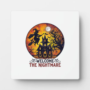 Welkom Nachtmerrie Halloween Spokenhuis Vliegende Fotoplaat