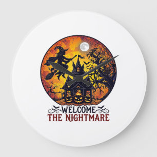 Welkom Nachtmerrie Halloween Spokenhuis Vliegende Grote Klok