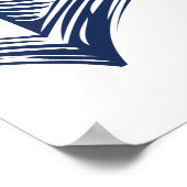 Welkom Nautisch Trouwanker Wit Poster (Hoek)