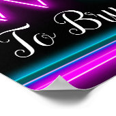Welkom Neon Glow Birthday Party Banner Poster (Hoek)