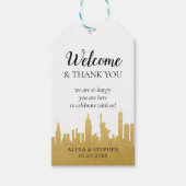 Welkom, New York City NYC Skyline Favor Cadeaulabel (Voorkant)