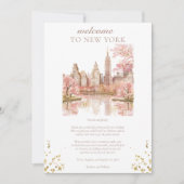 Welkom New York Wedding Letter & Itinerary (Voorkant)