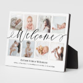 Welkom Newborn Baby Birth Stats & Photo Collage Fotoplaat (Zijkant)