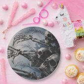 Welkom, niet-dood Zombie Skeleton Scary Spooky Pap Papieren Bordje (Feest)