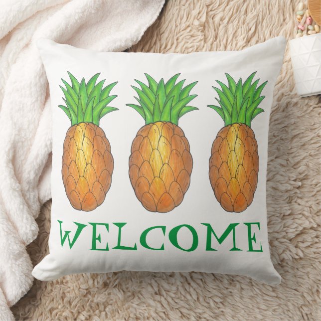 WELKOM Nieuw Home Housewarming Ananas Hawaï Kussen (Deken)