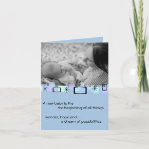 Welkom Nieuwe Baby Boy Wenskaart Kaart