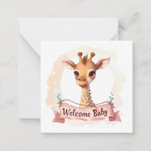 Welkom Nieuwe Baby Kaart Notitiekaartje