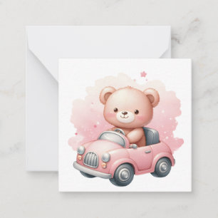 Welkom Nieuwe Baby Meisje Kaart Notitiekaartje