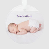 Welkom, nieuwe baby ornament (achterkant)