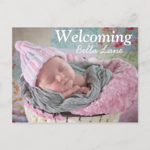 Welkom Nieuwe Baby Verjaardag Aankondiging Briefka