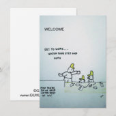 "Welkom Nieuwe Medewerker" Van GUHLComics Vlakke N Notitiekaartje (Voorkant / Achterkant)