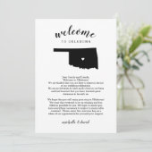 Welkom Oklahoma | Wedbrief en reisroute (Staand voorkant)
