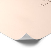 Welkom Ontvangst van Abriot Blush Floral Weddensch Poster (Hoek)