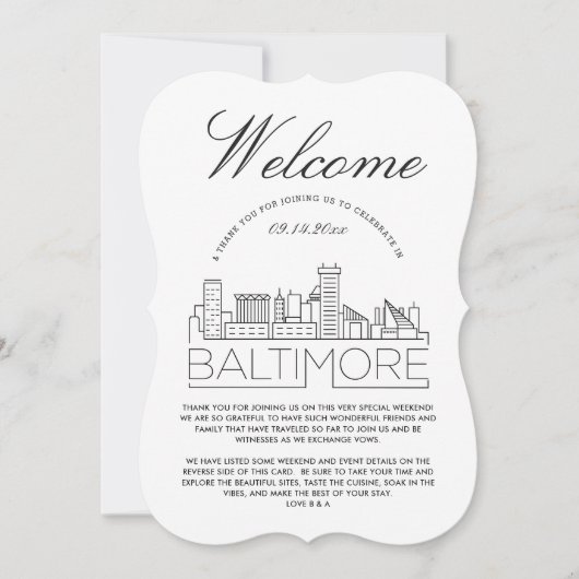 Welkom op Baltimore | Uitnodiging tot nadere infor (Voorkant)