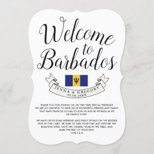 Welkom op Barbados Bestemmingsweddenschap Kaart